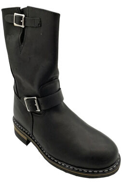 Work America Men's 11" Steel Toe Wellington Boot Black - Medium
